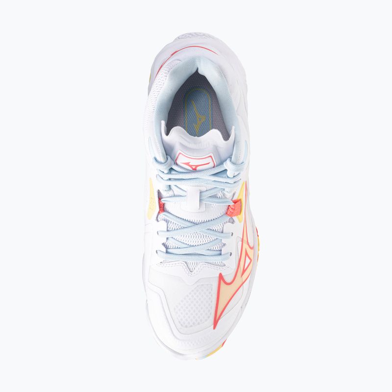 Дамски обувки за волейбол Mizuno Wave Lightning Z8 Mid white/calypso coral/pale banan 5
