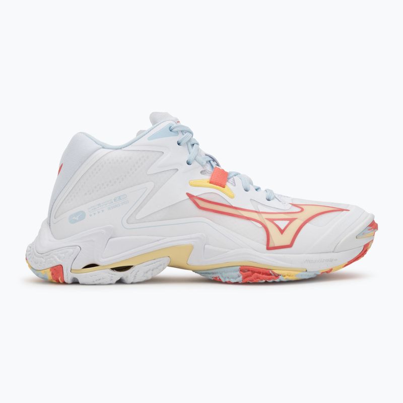 Дамски обувки за волейбол Mizuno Wave Lightning Z8 Mid white/calypso coral/pale banan 2