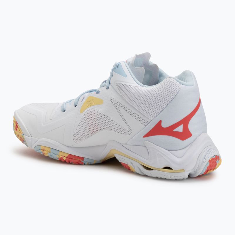 Дамски обувки за волейбол Mizuno Wave Lightning Z8 Mid white/calypso coral/pale banan 3