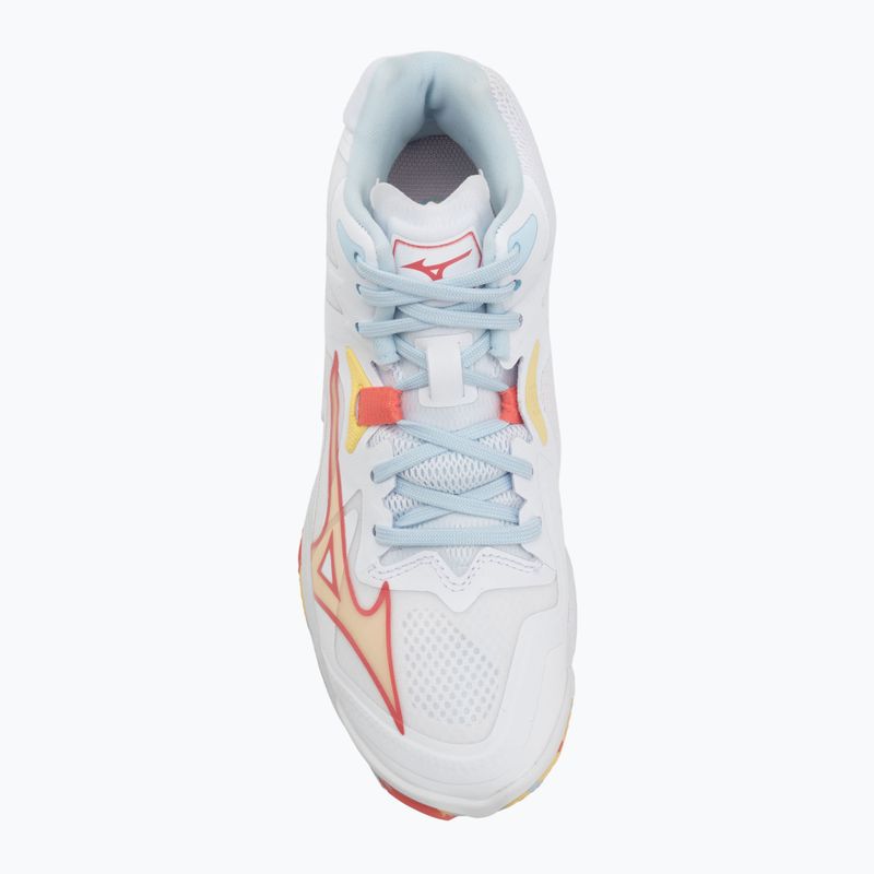 Дамски обувки за волейбол Mizuno Wave Lightning Z8 Mid white/calypso coral/pale banan 5