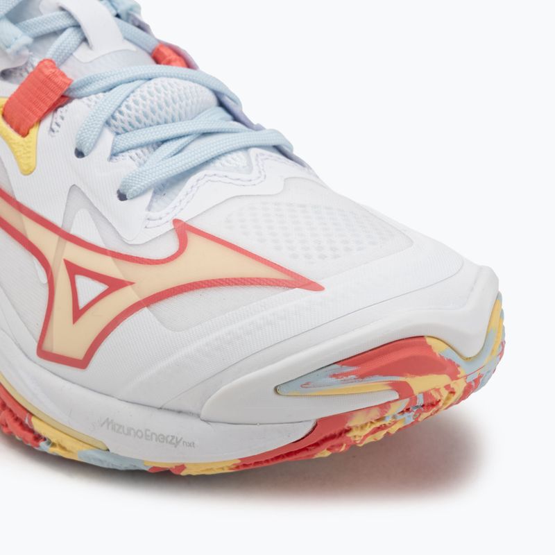 Дамски обувки за волейбол Mizuno Wave Lightning Z8 Mid white/calypso coral/pale banan 7