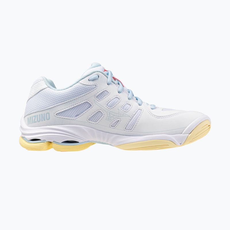 Дамски обувки за волейбол Mizuno Wave Voltage 2 white/calypso coral/pale banan 2