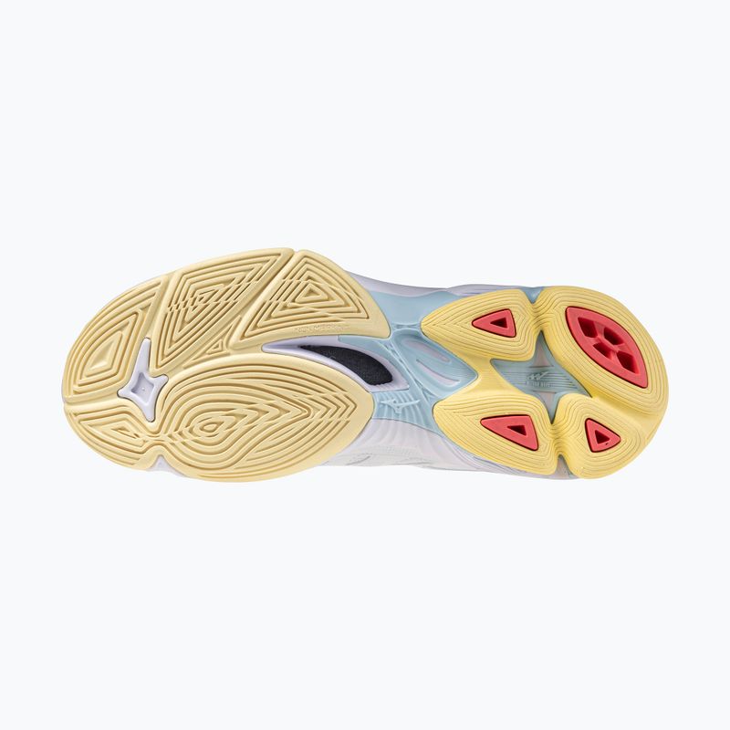 Дамски обувки за волейбол Mizuno Wave Voltage 2 white/calypso coral/pale banan 4