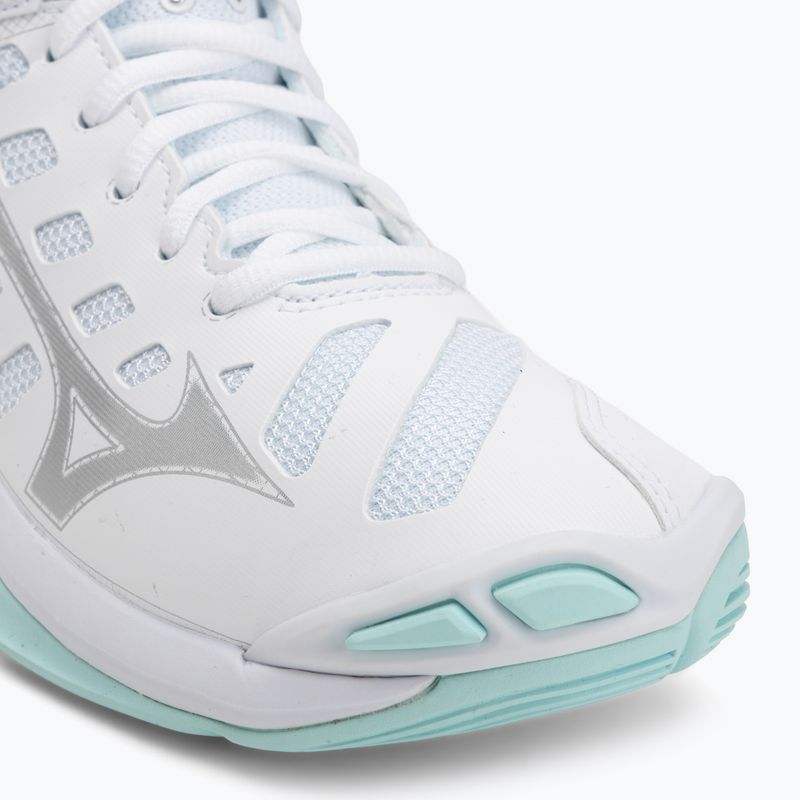 Дамски обувки за волейбол Mizuno Wave Voltage 2 Mid white/blue tint 7