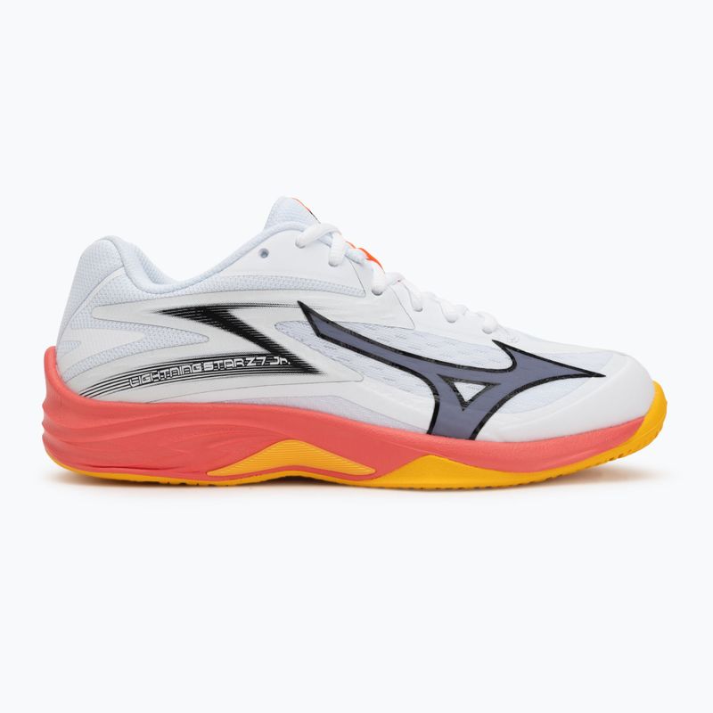 Детски обувки за волейбол Mizuno Lightning Star Z7 white/fiery coral 2/citrus 2