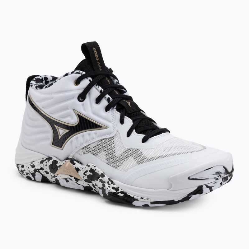 Обувки за волейбол Mizuno Wave Momentum Elite Mid white/black/ge gold
