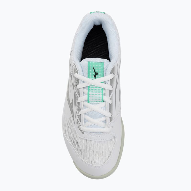 Детски обувки за волейбол Mizuno Cyclone Speed 5 white/black/frozen emerald 5
