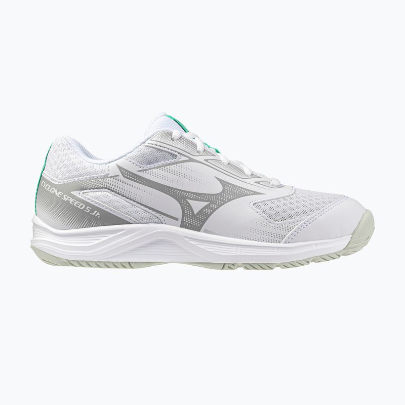 Детски обувки за волейбол Mizuno Cyclone Speed 5 white/black/frozen emerald