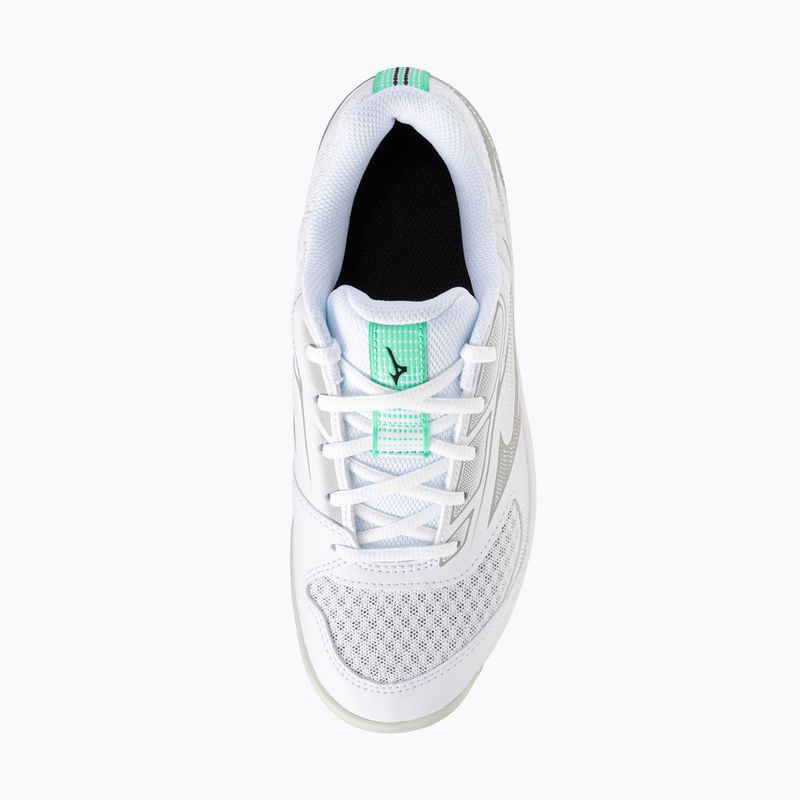 Детски обувки за волейбол Mizuno Cyclone Speed 5 white/black/frozen emerald 4