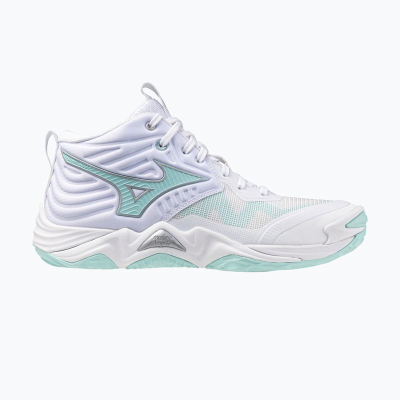 Дамски обувки за волейбол  Mizuno Wave Momentum Elite Mid white/blue tint