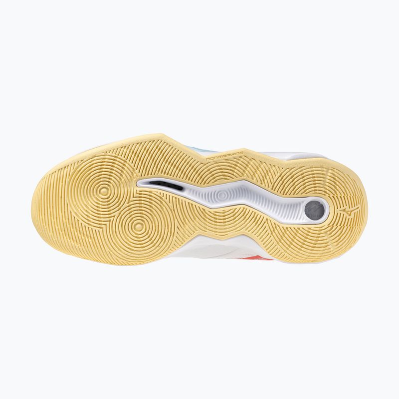 Дамски обувки за волейбол Mizuno Wave Momentum Pro white/calypso coral/pale banan 4