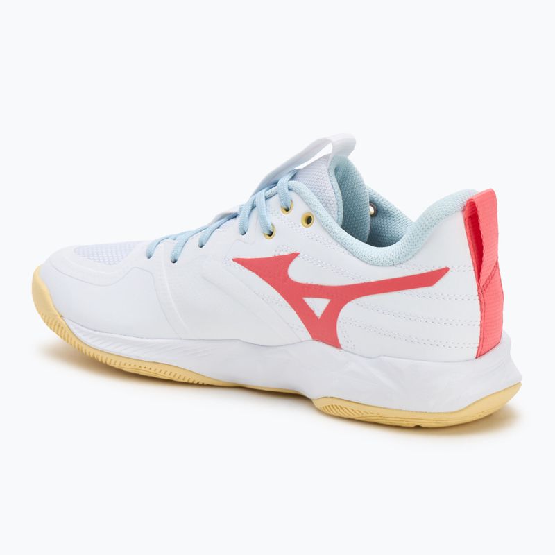 Дамски обувки за волейбол Mizuno Wave Momentum Pro white/calypso coral/pale banan 3