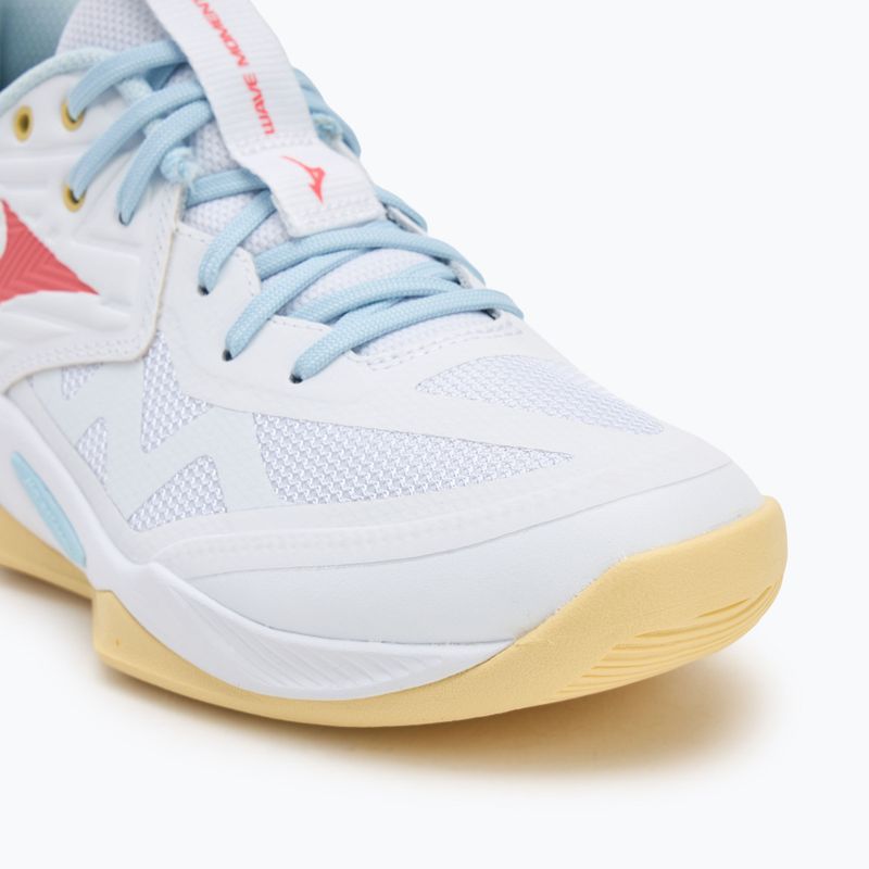 Дамски обувки за волейбол Mizuno Wave Momentum Pro white/calypso coral/pale banan 7