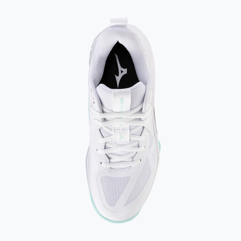 Дамски обувки за волейбол Mizuno Wave Momentum Pro white/blue tint 5