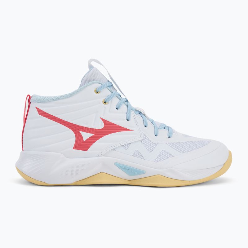 Дамски обувки за волейбол Mizuno Wave Momentum Pro Mid white/calypso coral/pale banan 2