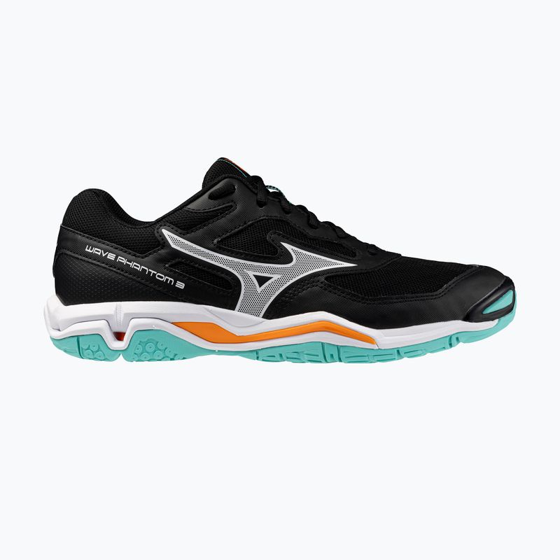 Mizuno Wave Phantom 3 обувки за хандбал черни/танджело/ледено зелени