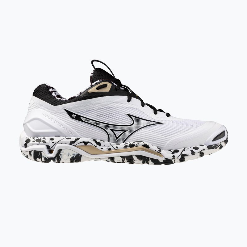 Обувки за хандбал Mizuno Wave Stealth 6 white/black/ge gold 8