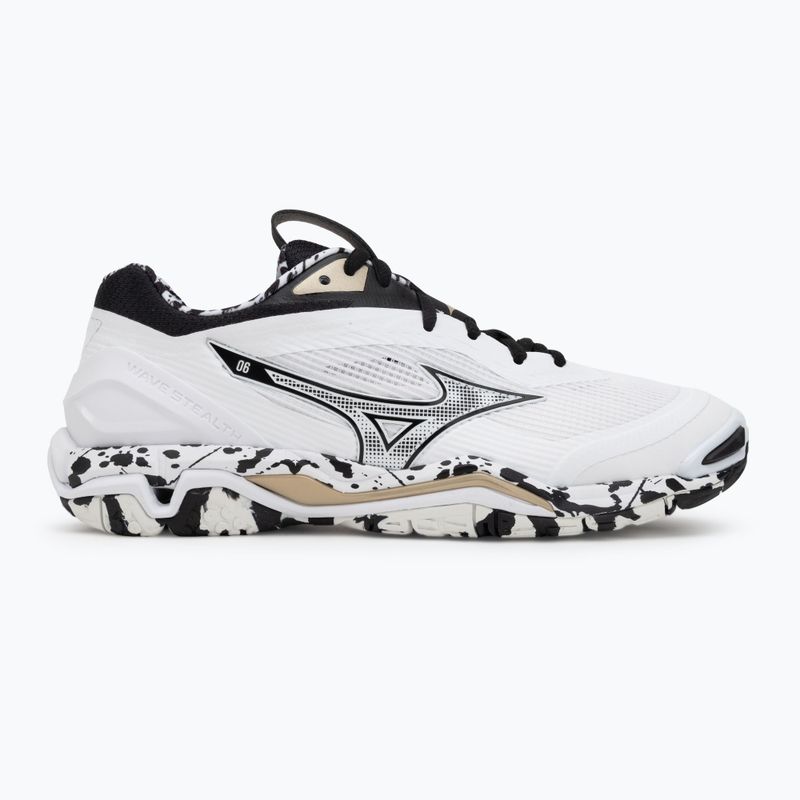 Обувки за хандбал Mizuno Wave Stealth 6 white/black/ge gold 2