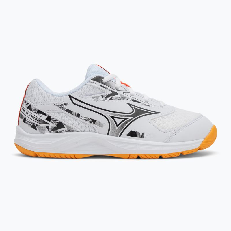 Детски обувки Mizuno Stealth Star 3 white/fiery coral 2/citrus 2