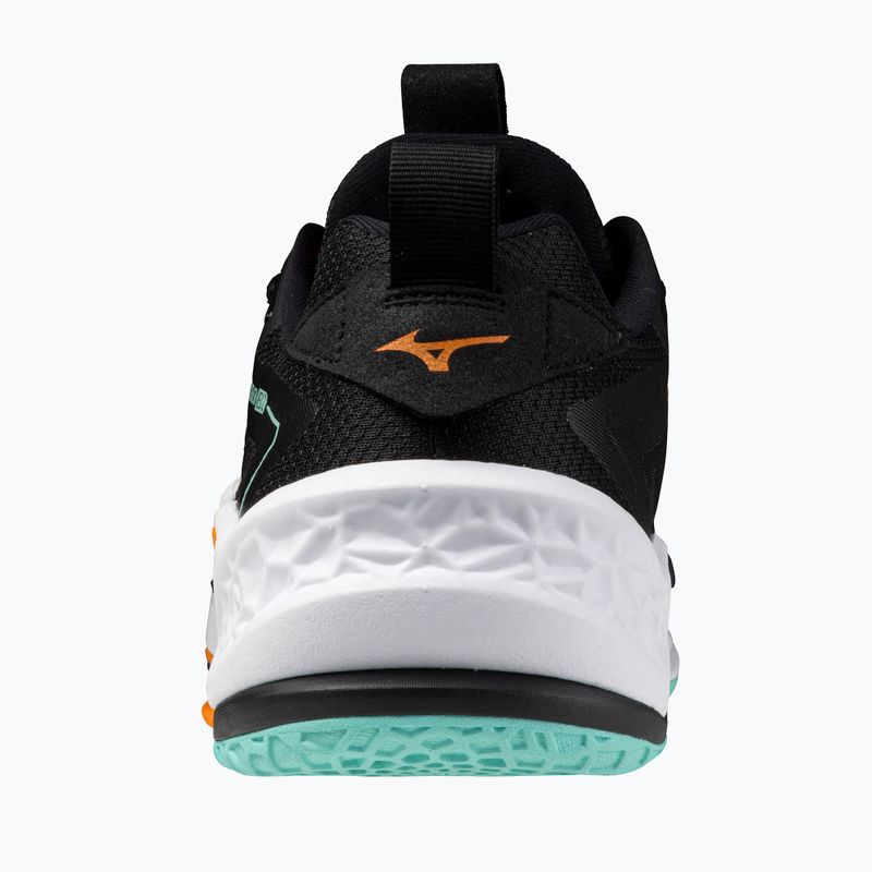 Mizuno Wave Stealth Neo 2 обувки за хандбал черни/танджело/ледено зелени 3