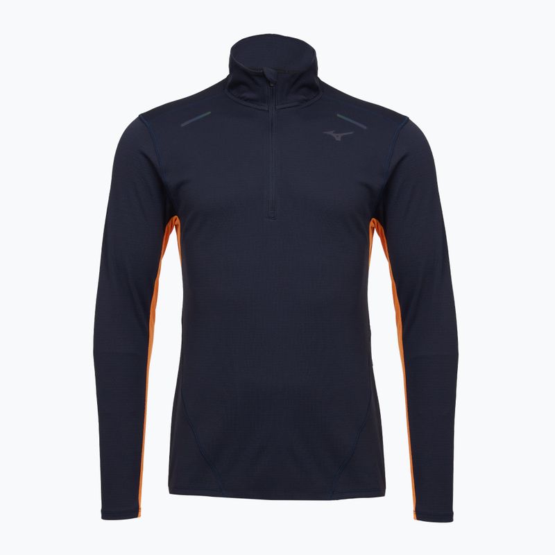 Мъжка блуза с дълъг ръкав за бягане Mizuno Tech Thermal Charge Half Zip baritone blue