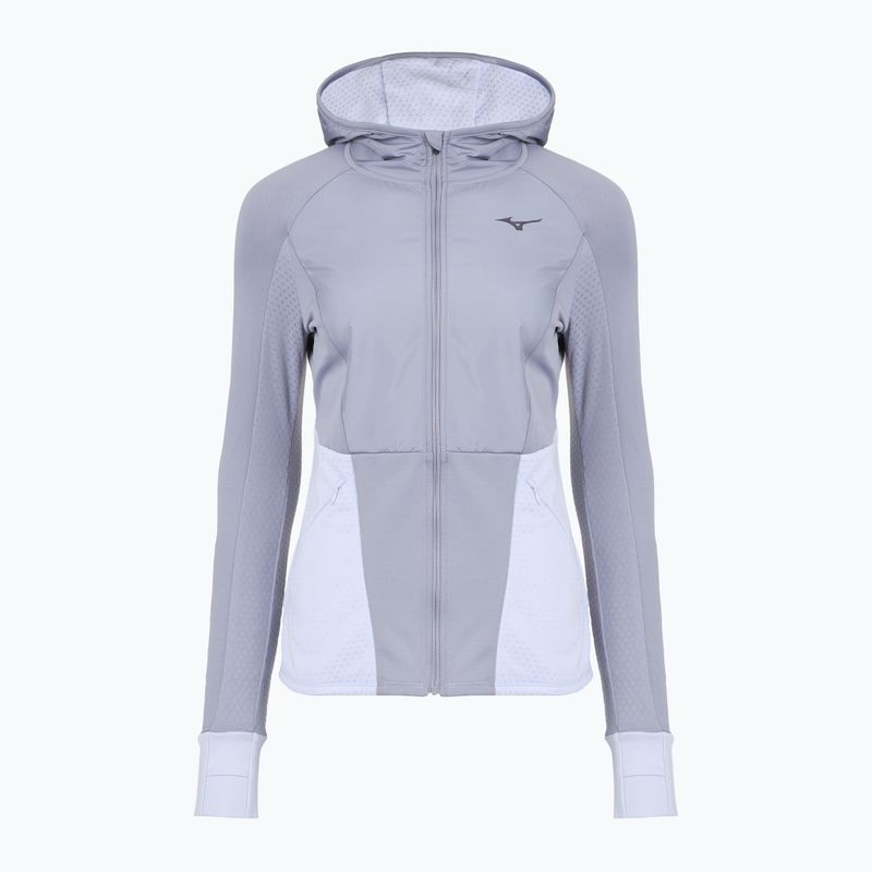 Дамско яке за бягане Mizuno Active Warm Hybrid Full Zip с качулка quicksilver 5