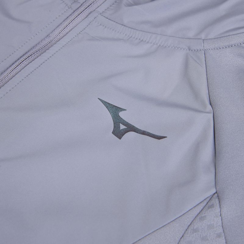 Дамско яке за бягане Mizuno Active Warm Hybrid Full Zip с качулка quicksilver 7