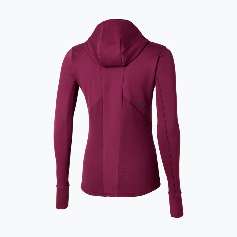Дамски суитшърт за бягане Mizuno Active Warm Hooded dark purple 2