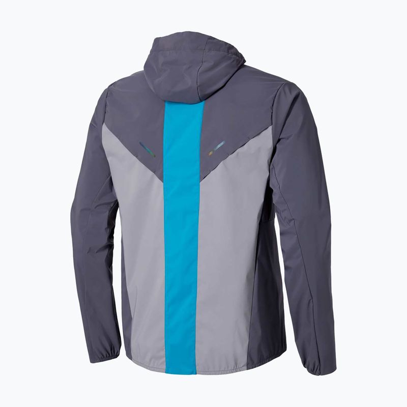 Мъжко яке за бягане Mizuno Tech Thermal Charge Hooded quiksilver 2