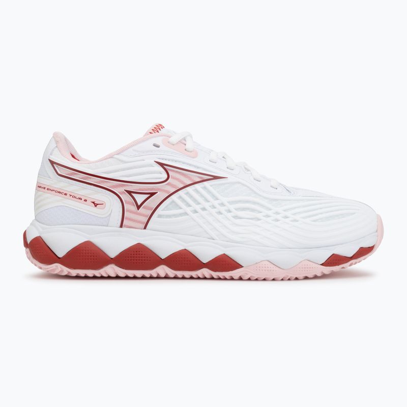 Дамски тенис обувки Mizuno Wave Enforce Tour 2 CC white/pinkesque/barbados/cherr 2