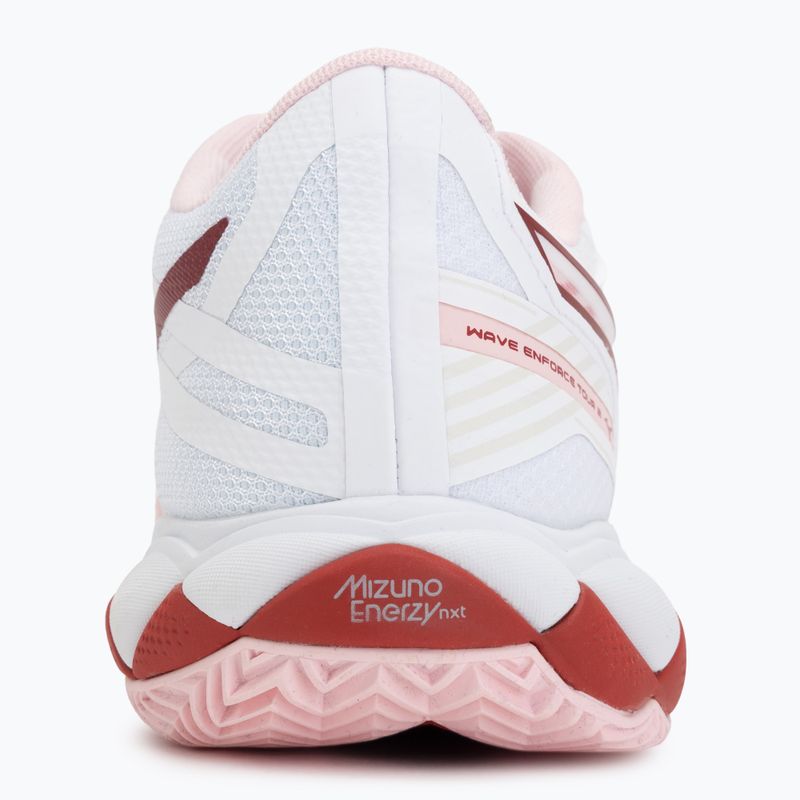 Дамски тенис обувки Mizuno Wave Enforce Tour 2 CC white/pinkesque/barbados/cherr 6