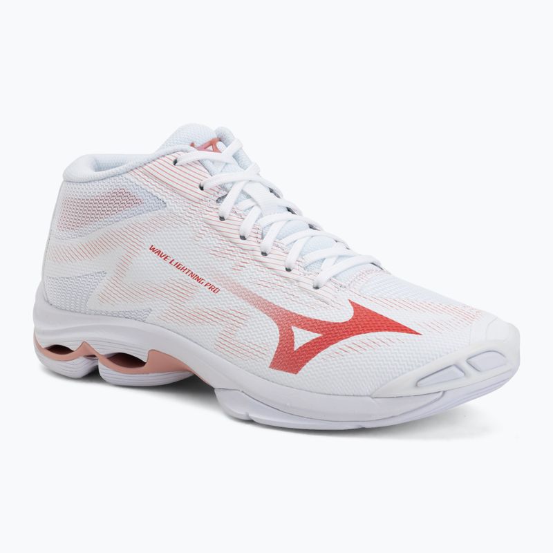Дамски волейболни обувки Mizuno Wave Lightning Pro Mid white/rose elegance/lava falls