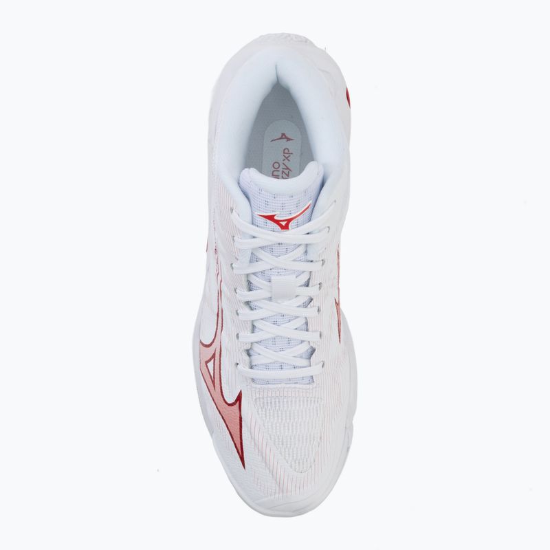 Дамски волейболни обувки Mizuno Wave Lightning Elite Mid white/rose elegance/lava falls 5