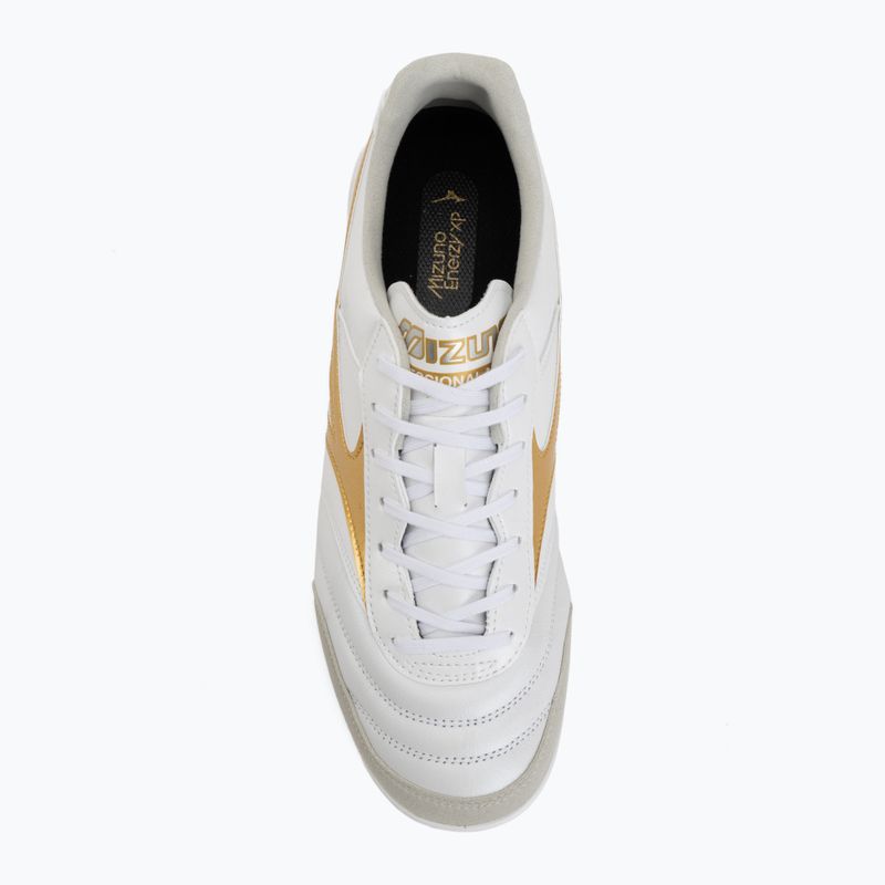 Футболни обувки Mizuno Morelia Sala Elite IN white/football gold/galaxy sil 5