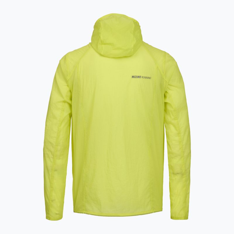 Мъжко яке за бягане Mizuno Tech Light Hooded lightning yellow 2
