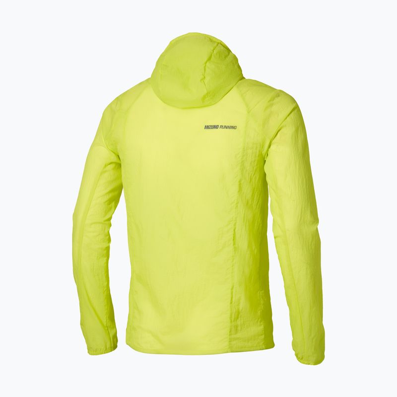 Мъжко яке за бягане Mizuno Tech Light Hooded lightning yellow 2