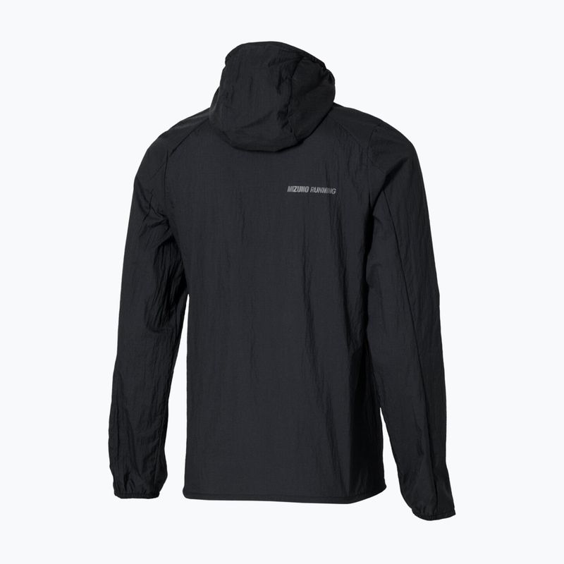Дамско яке за бягане Mizuno Tech Light Hooded Jacket black 4