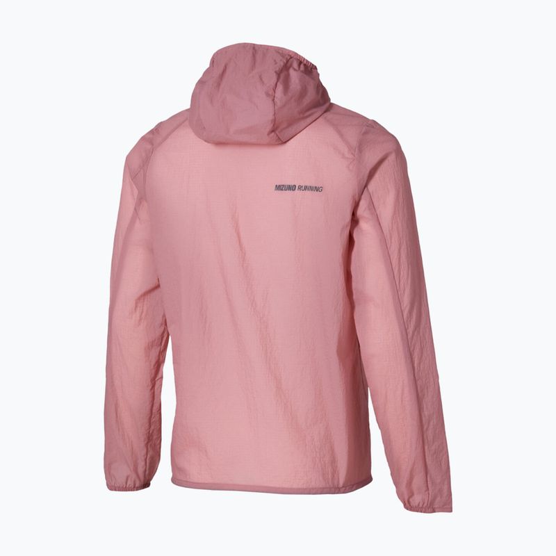 Дамско яке за бягане Mizuno Tech Light Hooded Jacket rose elegance 2