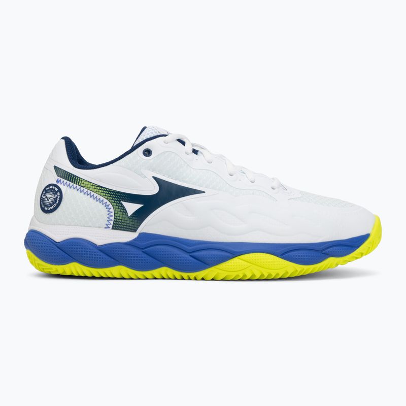 Мъжки тенис обувки Mizuno Wave Enforce Court CC white/dazzling blue/ lightning 2