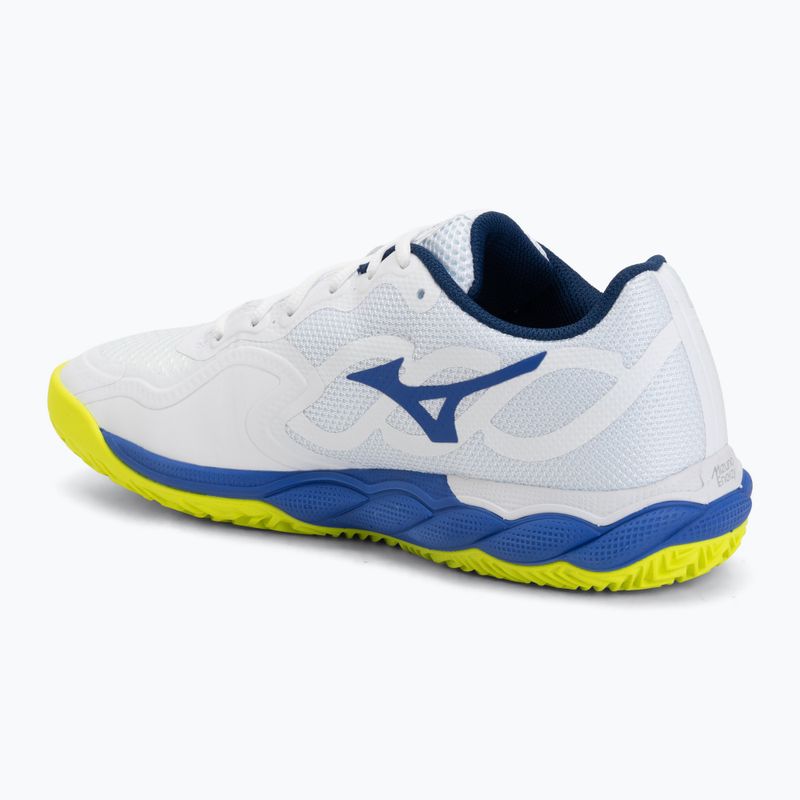 Мъжки тенис обувки Mizuno Wave Enforce Court CC white/dazzling blue/ lightning 3