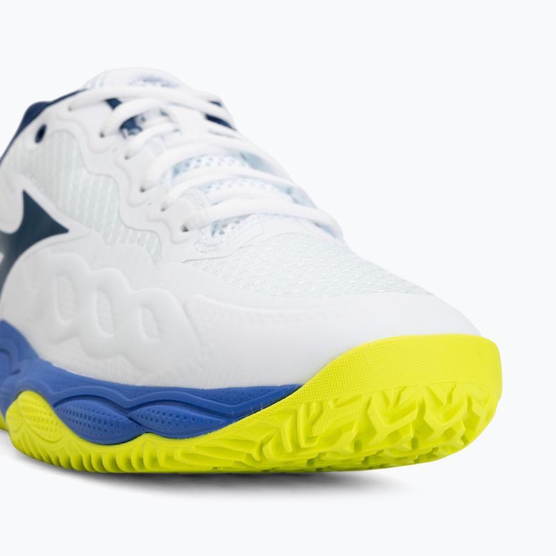 Мъжки тенис обувки Mizuno Wave Enforce Court CC white/dazzling blue/ lightning 7
