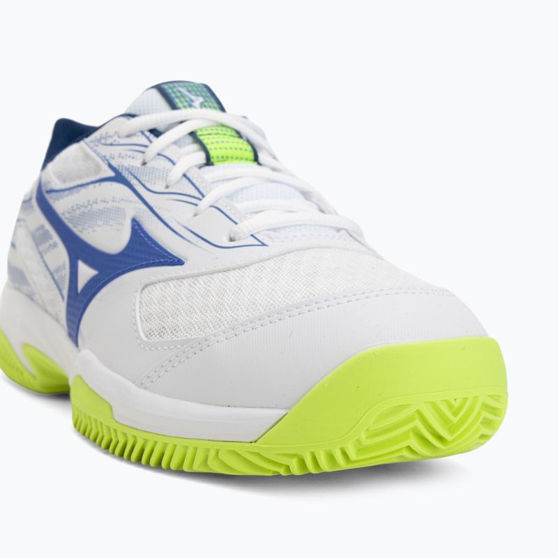 Мъжки тенис обувки Mizuno Break Shot 5 CC white/dazzling blue/lightning 7