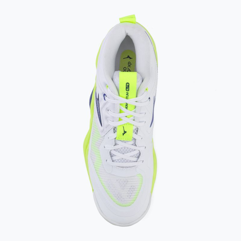Обувки за волейбол Mizuno Wave Momentum Elite Mid white/lightning yellow/dazzling blue 5