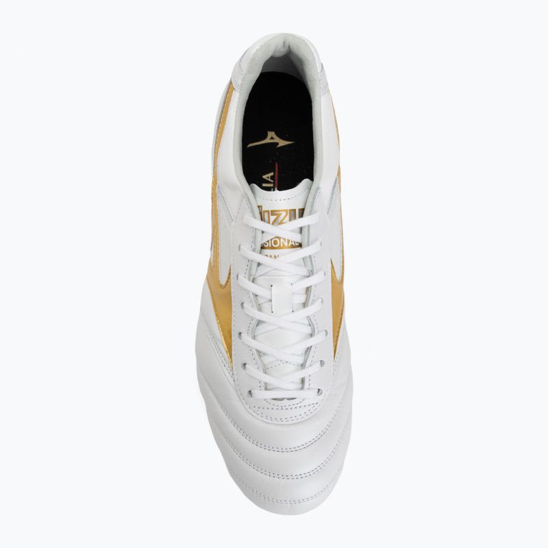 Футболни обувки Mizuno Morelia II Japan FG white/football gold/galaxy silver 5