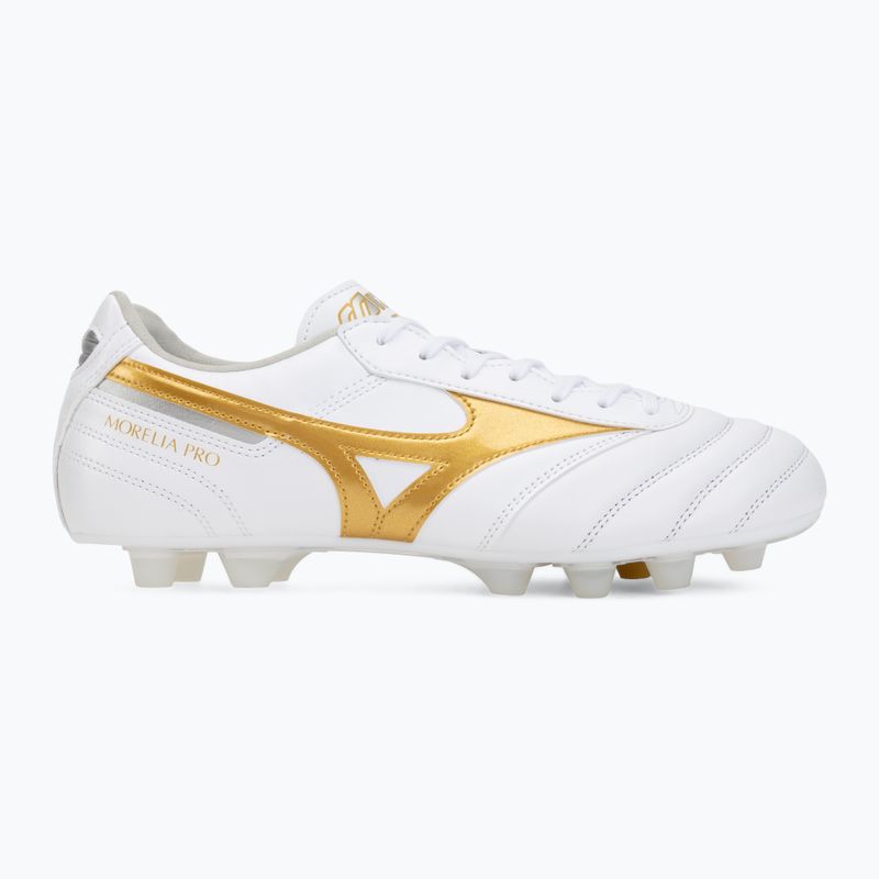 Футболни обувки Mizuno Morelia II Pro FG white/football gold/galaxy silver 2