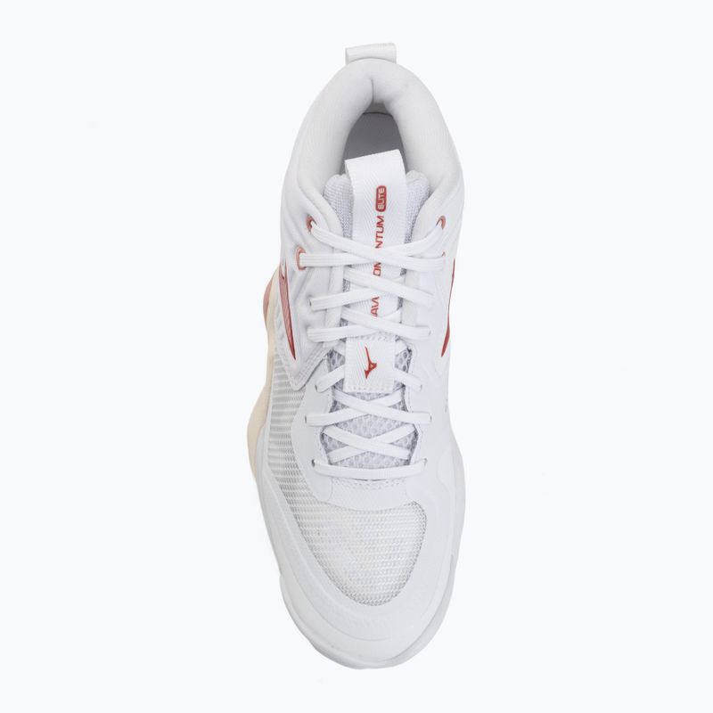 Дамски обувки за волейбол Mizuno Wave Momentum Elite Mid white/rose elegance/lava falls 5