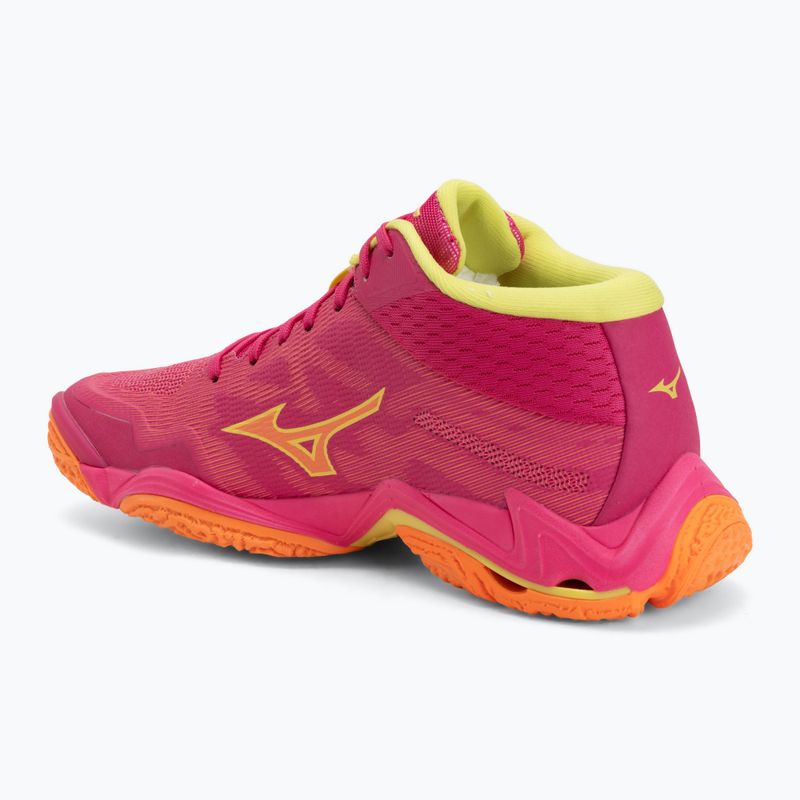 Обувки за волейбол Mizuno Wave Lightning Elite Mid pink tetra/fortune yellow/light 3