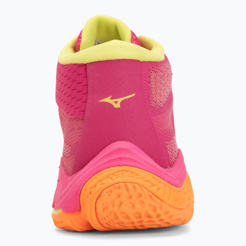 Обувки за волейбол Mizuno Wave Lightning Elite Mid pink tetra/fortune yellow/light 6