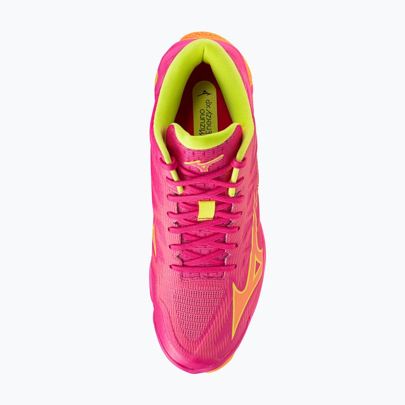 Обувки за волейбол Mizuno Wave Lightning Elite Mid pink tetra/fortune yellow/light 5
