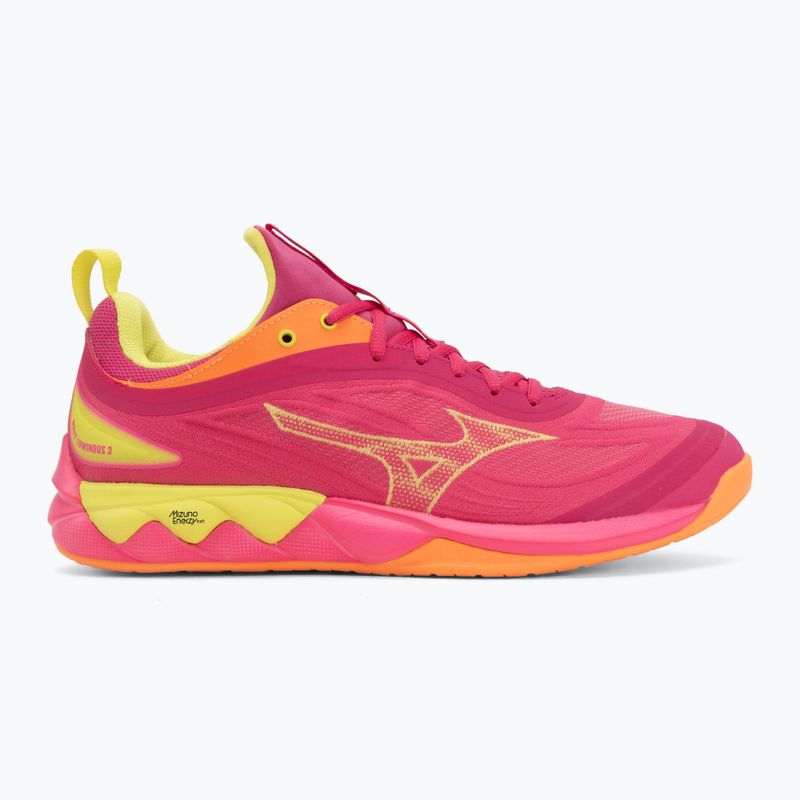 Обувки за волейбол Mizuno Wave Luminous 3 mugen pink tetra/fortune yellow/ligh 2